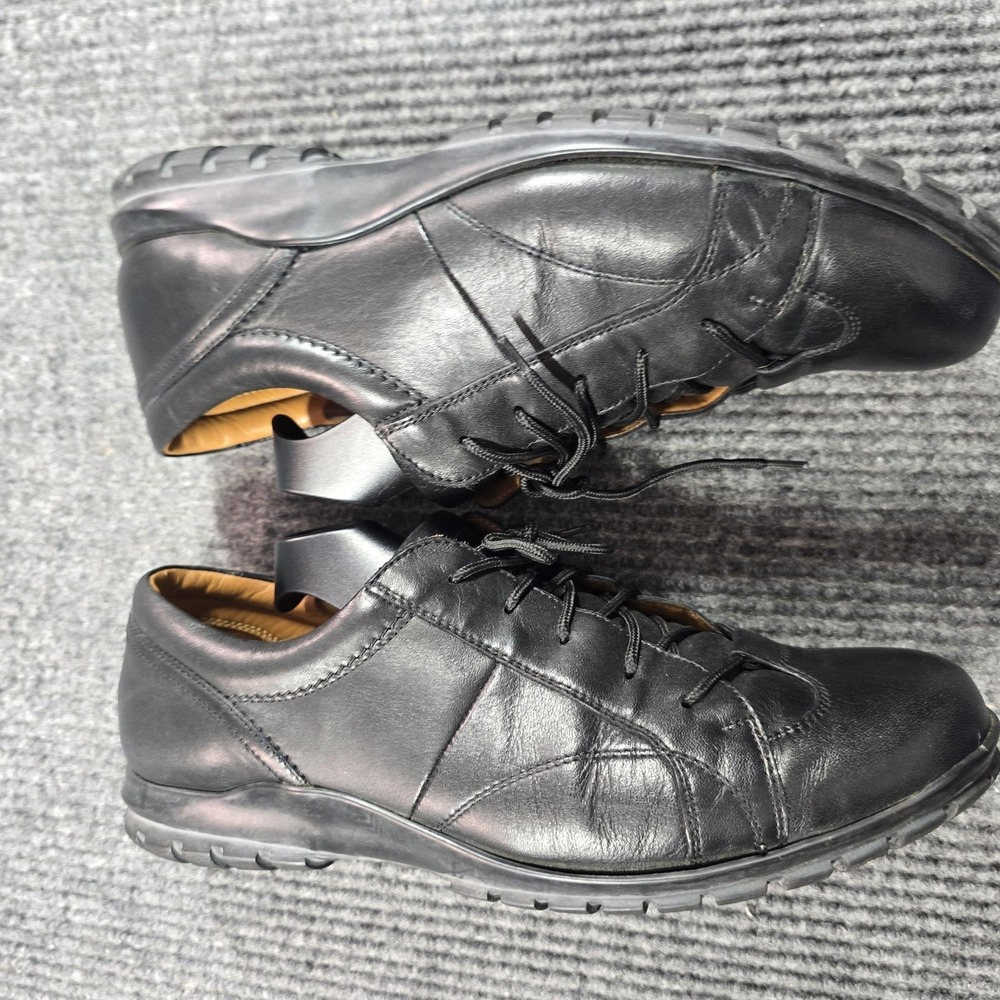 Coach Quincey Shoes Mens Size 10 Black Leather Comfort Casual Sneakers Italy - Picture 9 of 14